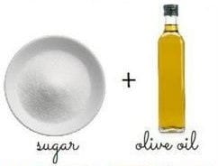 peeling huile olive sucre