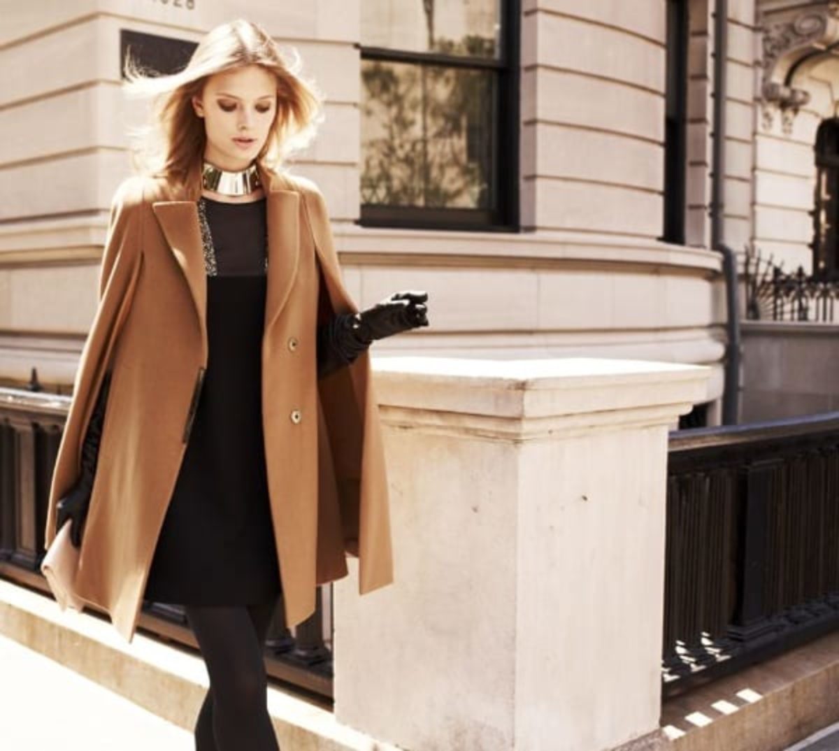 manteau noir classe femme