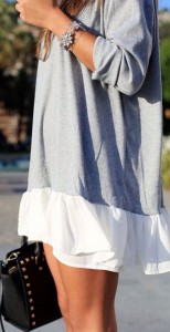 hiver robe grise