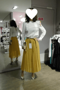 Jupe plissée tenue de mariage