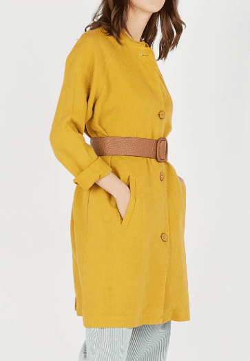 Veste en lin jaune printemps