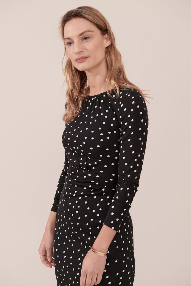 Robe à pois pour femme idéale pour aller au travail